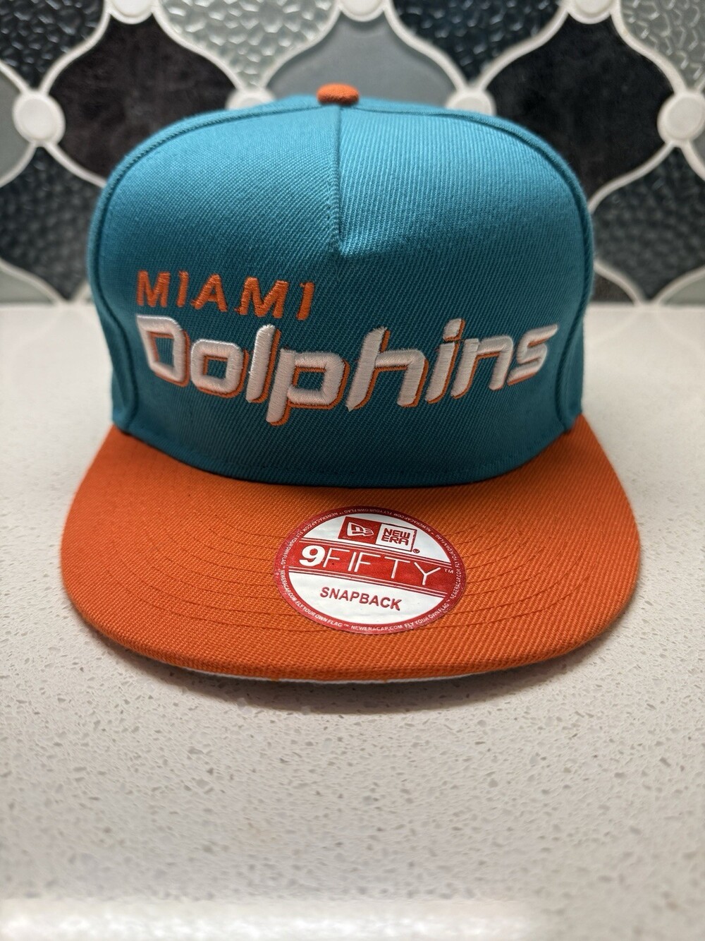 Miami Dolphins New Era 9FIFTY Snapback Hat NFL Vintage Collection Logo Underbrim